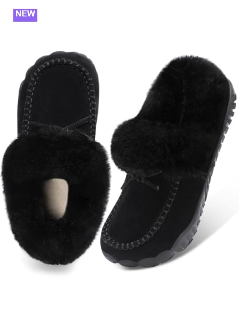 Womens Suede Mocc Boots Fur Lined Waterproof Ankle Boots